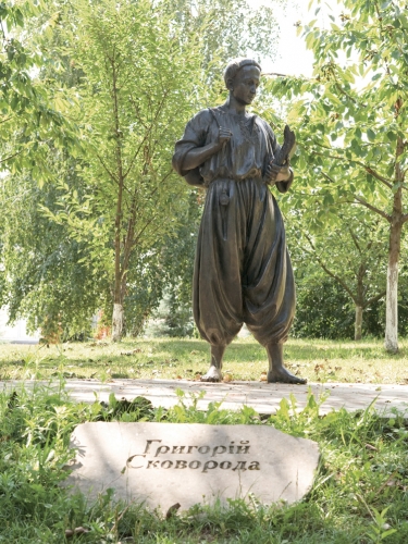 The monument is erected in Kiev (Garden of Ukraine), year 2003. The monument is 2 meters high. Material: bronze. The authors are Oles Sidoruk and Boris Krylov.