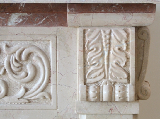 A fragment of the fire-place. Material: marble.