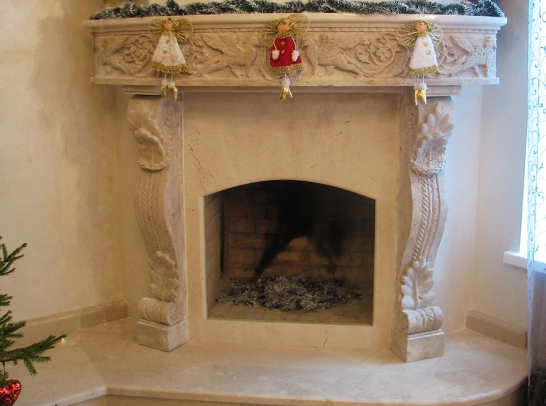 The Fire-place. Material: Hungarian sandstone.