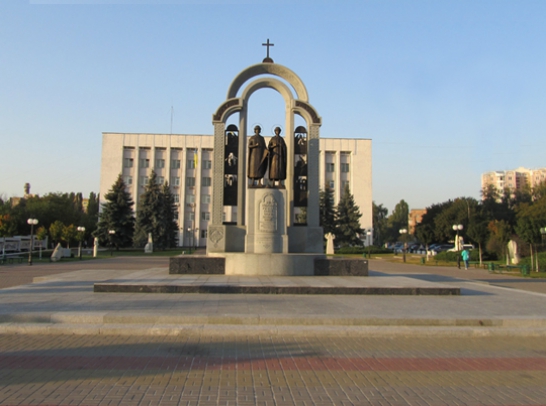The scupture is erected in Vyshgorod, year 2011. The monument is 10 meters high. The authors are Oles Sidoruk and Boris Krylov. Materials: granite and bronze. The architector is V. Klimik.