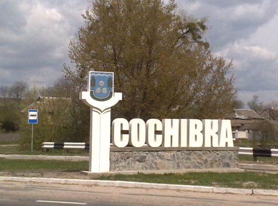Die Einfahrt in das Dorf Sosnovka